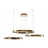 Złota lampa wisząca okręgi LED złota nowoczesna uniwersalna minimalistyczna ściemnialna na pilota CIRCLE DN924-40+60+80 gold Step Into Design